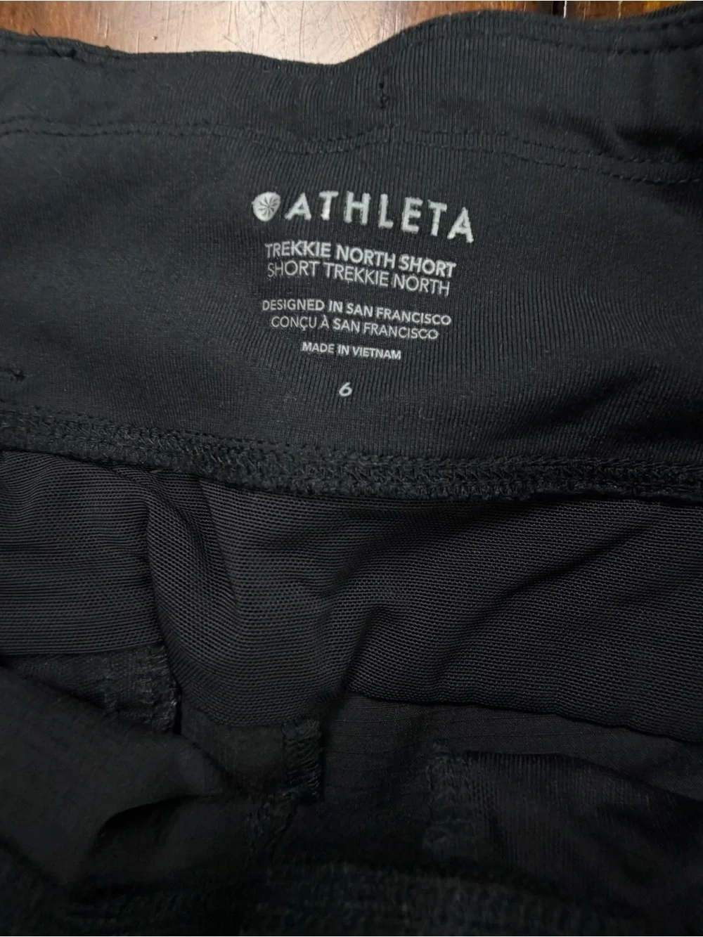 Athleta Black Performance Zip-Pocket Athletic Shorts